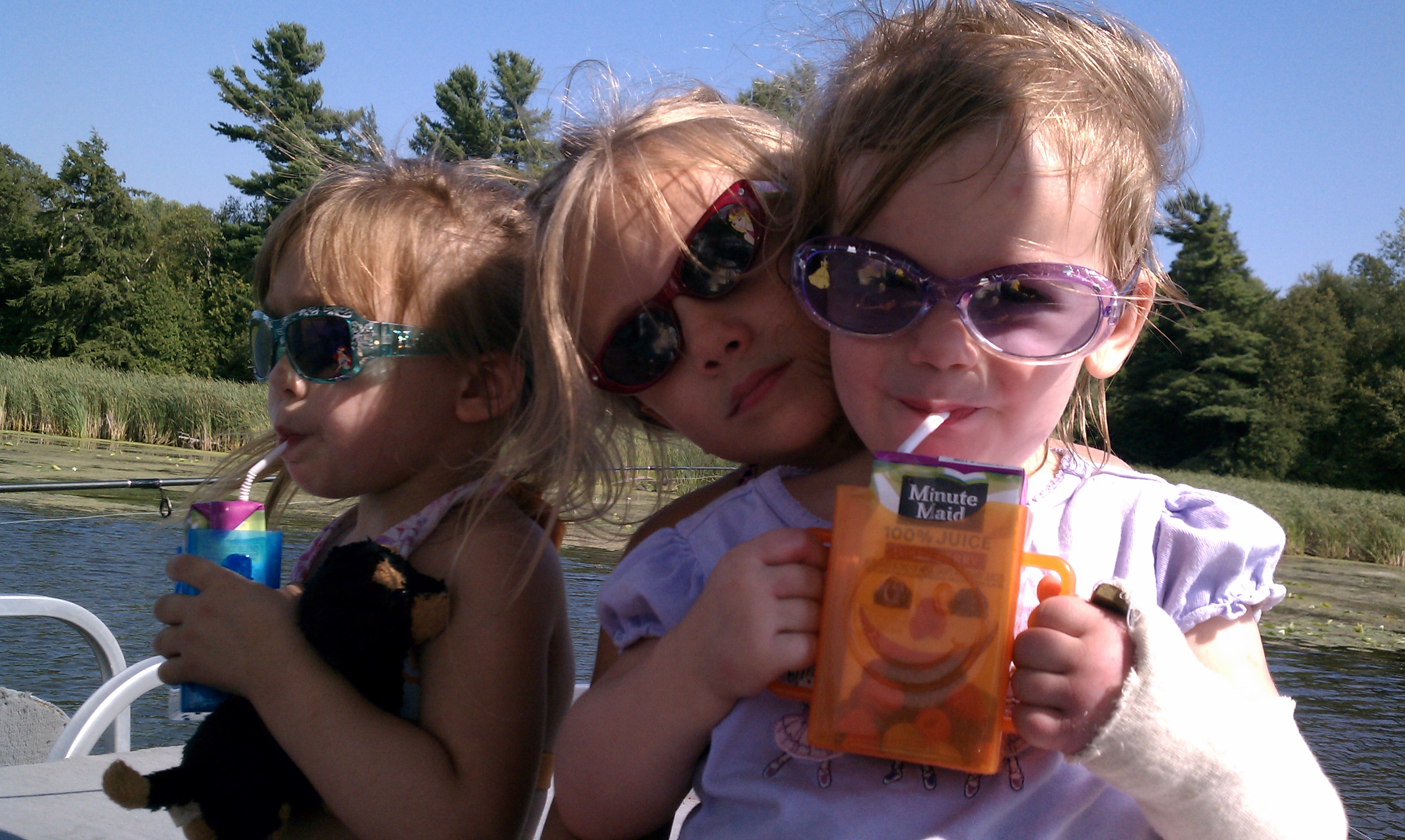 The Girls on Couch Boat